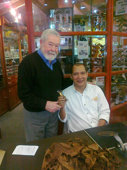 Luis Lopez, a top cigar roller from the La Aurora 